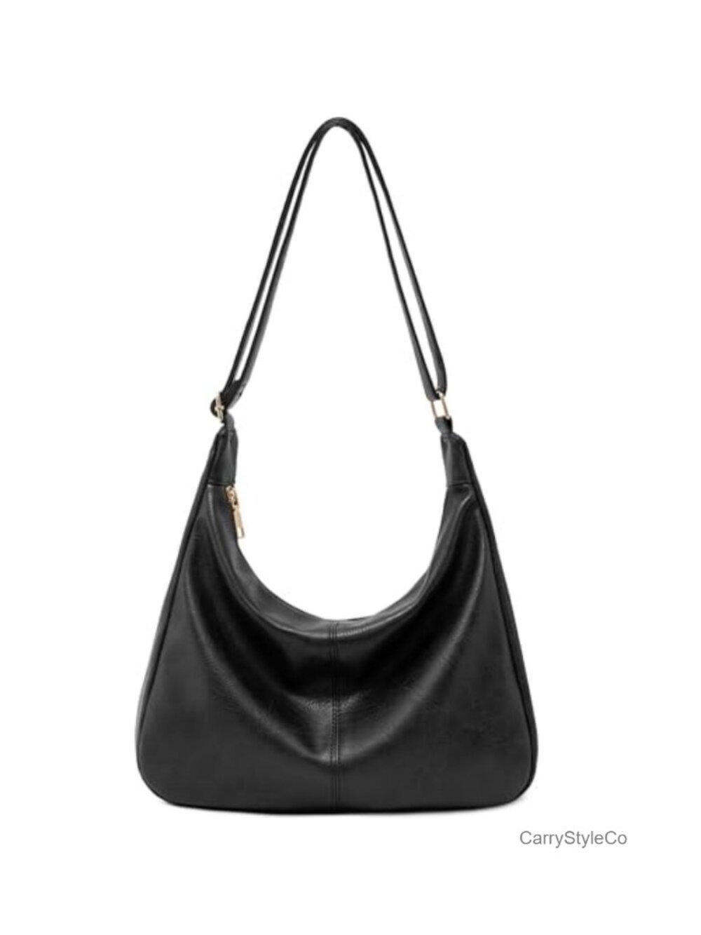 Large Vegan Leather Hobo Bag Foldable Crossbody Shoulder Purse